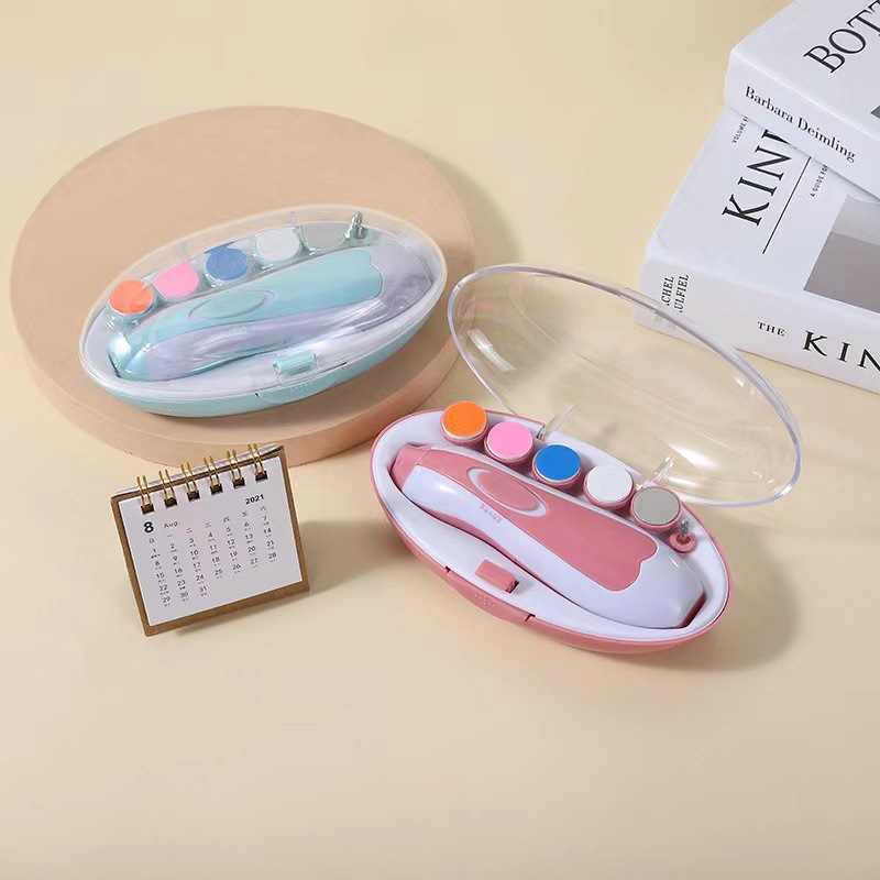 Baby Nail Grinder Electric Six-in-One Multi-head Anti-scratch Children's Anti-pinch Nail Clipper Manicure Set Portable