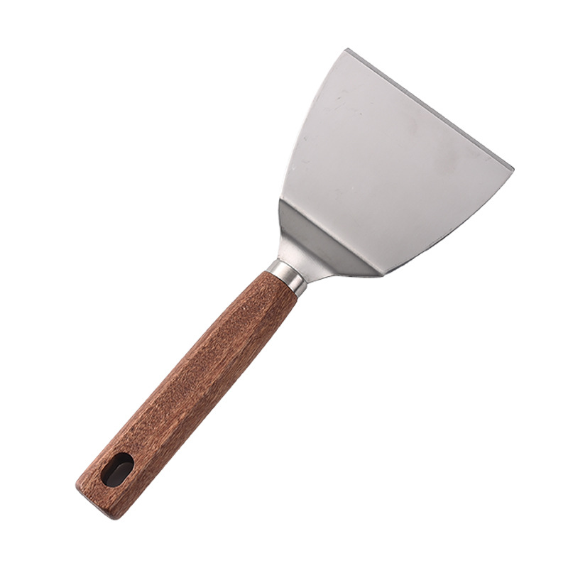 New Factory Direct Sales Stainless Steel Frying Spatula Steak Cooking Spatula Teppanyaki Pancake Triangle Spatula Cross-Border Gadgets