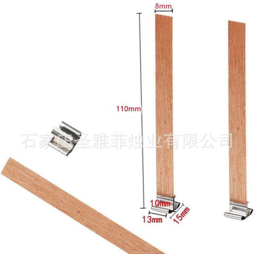 Wax Wick Log Wick Wooden Wick Candle Wooden Wick DIY Aromatherapy Candle Wooden Chip Home Handmade Base