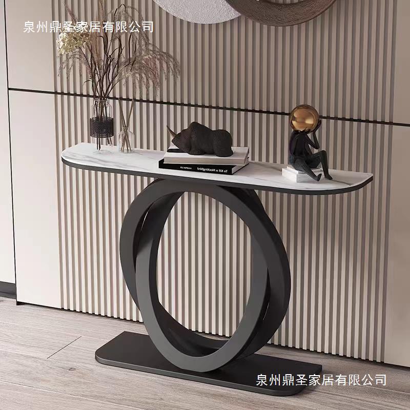 2024 New light luxury Rock plate entrance table home wall side table modern minimalist entrance cabinet entrance table