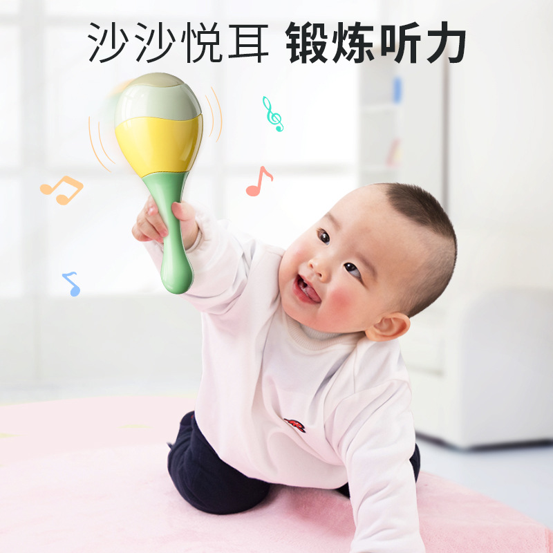 Baby Toys 0-1 Years Old Early Education Rattle Newborn Children 6 Months Baby Grasp Training Sand Hammer 3 Hand Rattle