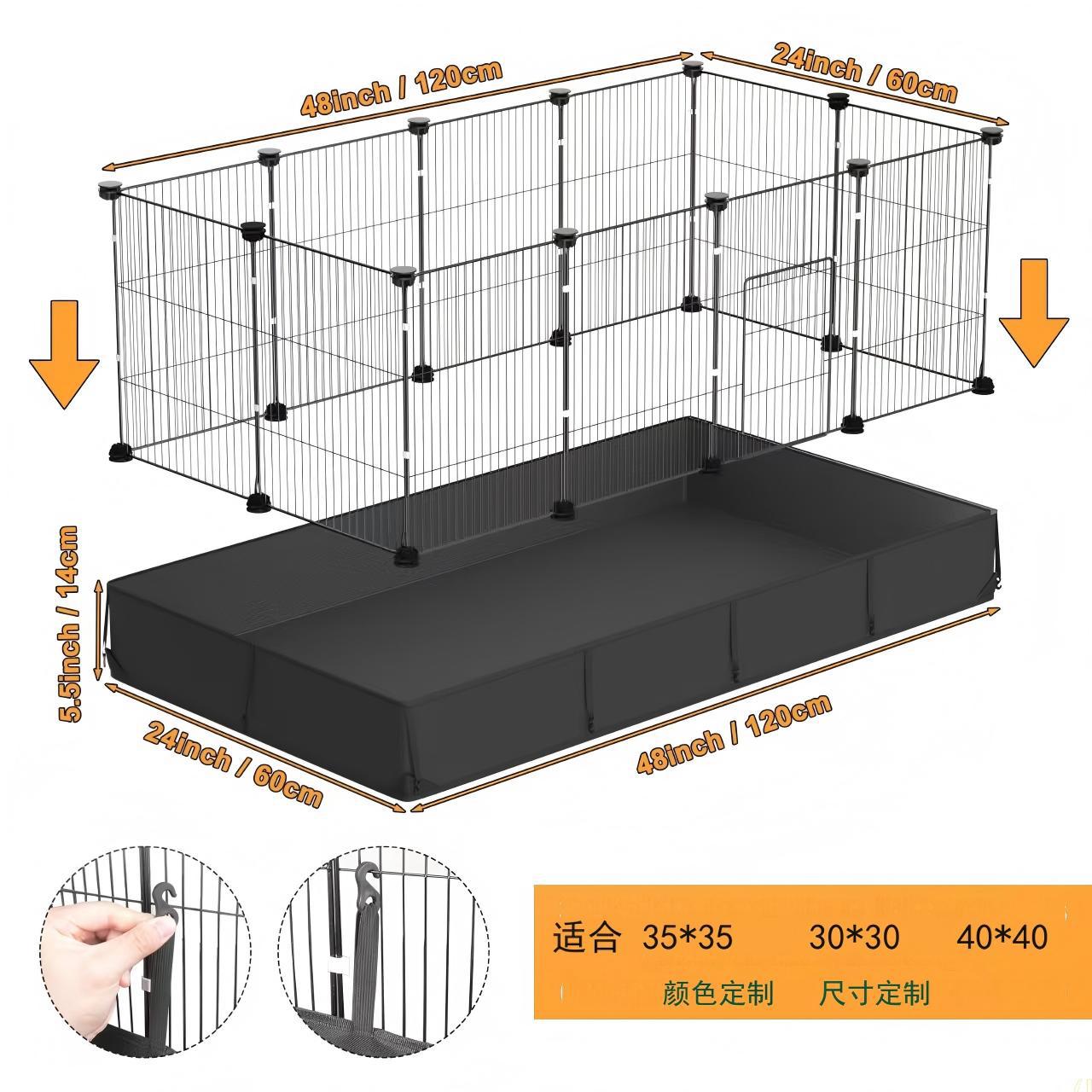 Guinea Pig Cage Rabbit Cage Puppy Cage Cat Small Pet Fence Small Animal Play Fence Breeding Cage
