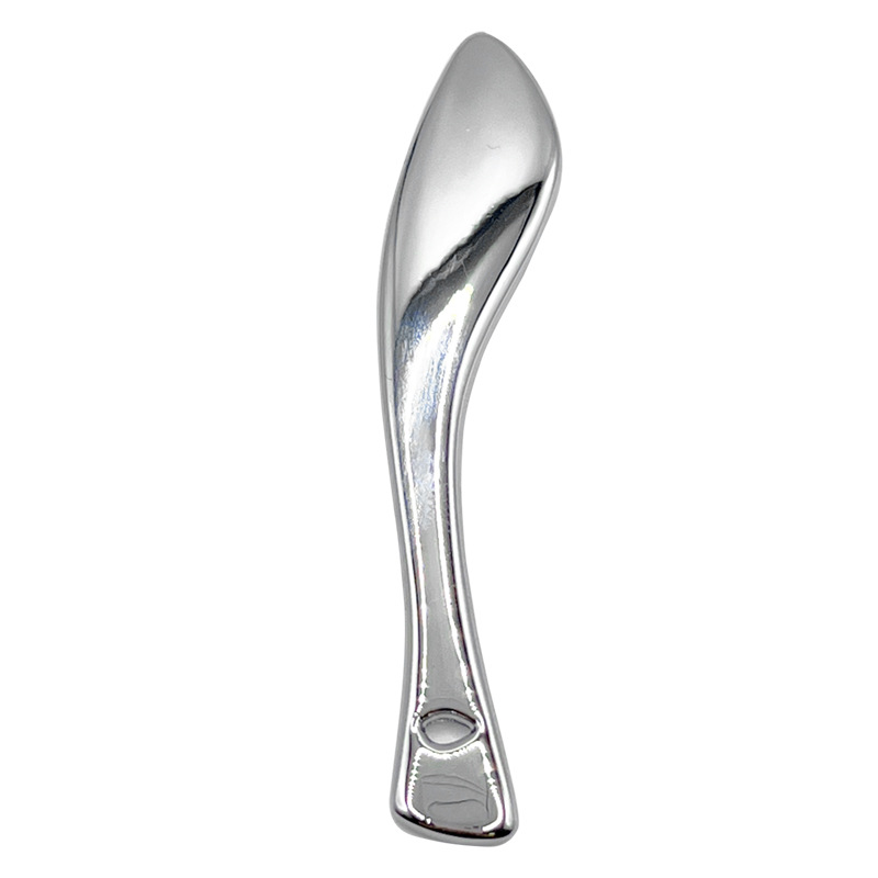 Sickle-Shaped Eye Cream Scoop, Skincare Cream Scoop, Zinc Alloy Cosmetic Scoop Tool, Silver Massage