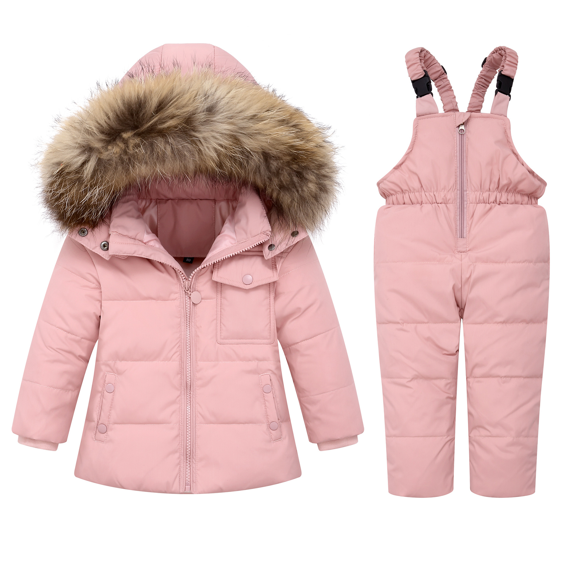 Factory Direct Sales Kidsren's down Jacket Set for Boys and Girls, Thickeneded and Warm, 1-6 Years Old Baby Infant Winter Clothing Two Pieces