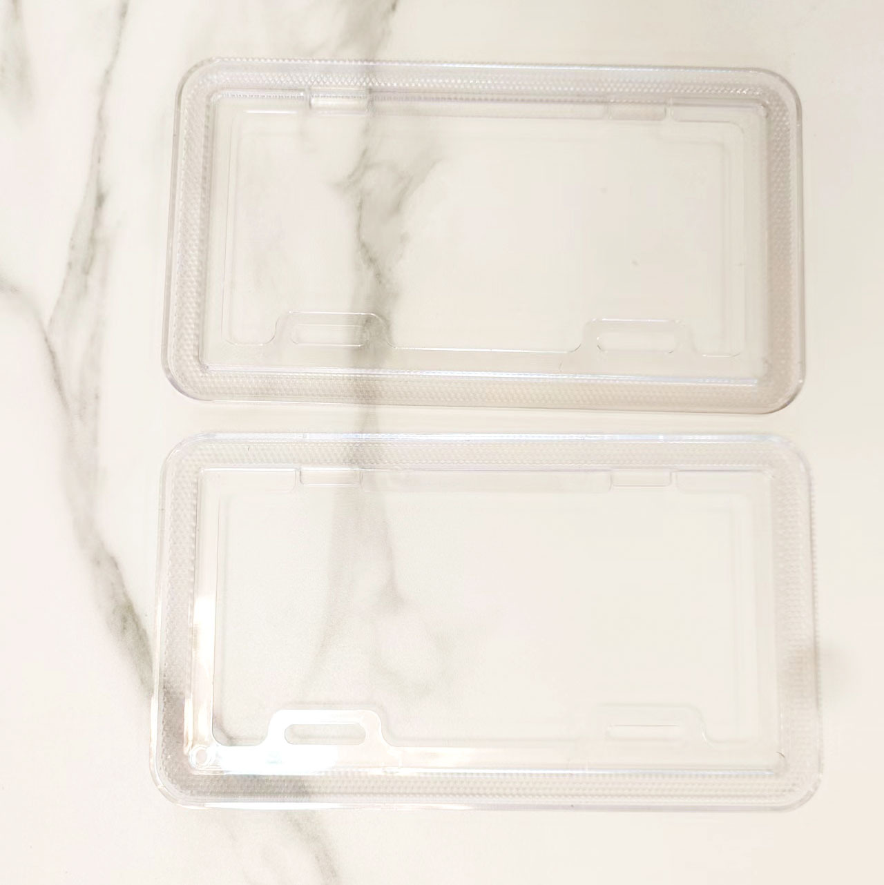 Manufacturer Wholesale Battery Car License Plate Protection Frame New National Standard License Plate Frame Universal for Guangdong and Beijing, White Transparent