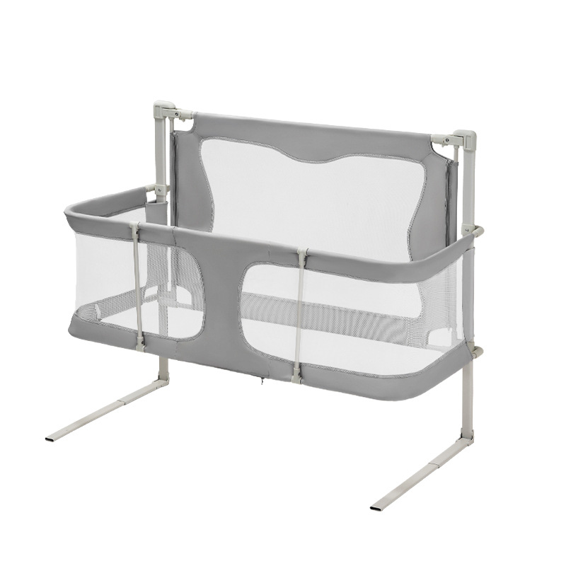 Small Apartment Pressure-proof Crib Bed Fence Protective Fence for Newborn Baby One-button Foldable Removable