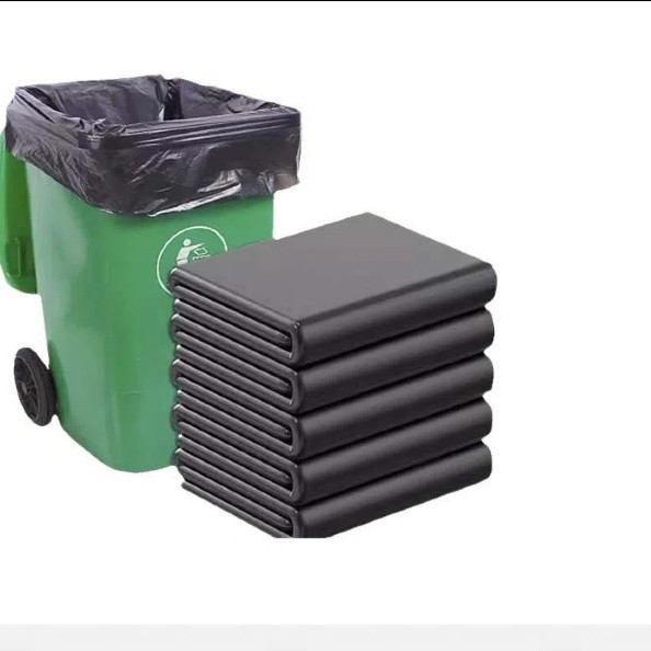Black Large-Capacity Full-Specification Thickeneded Flat-Mouth Large Sanitation Household Commercial Property Hotel Kitchen Large Garbage Bag