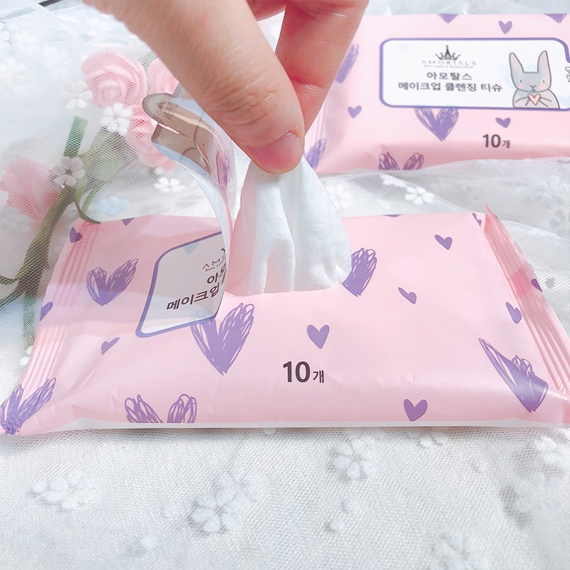 Ermu Genuine Grape Makeup Remover Wipes, Disposable Portable Deep Cleansing Facial Gentle Makeup Remover Wipes