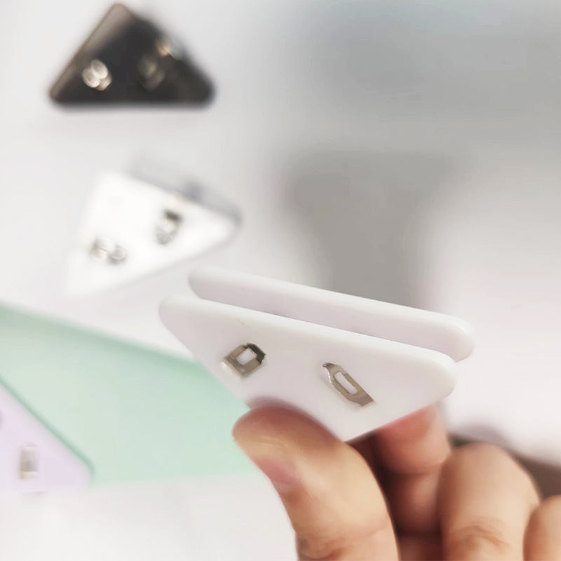 Corner Clip Student Test Paper Storage Triangle Clip Folder Stationery Book Anti-Roll Artifact Office Long Tail Clip