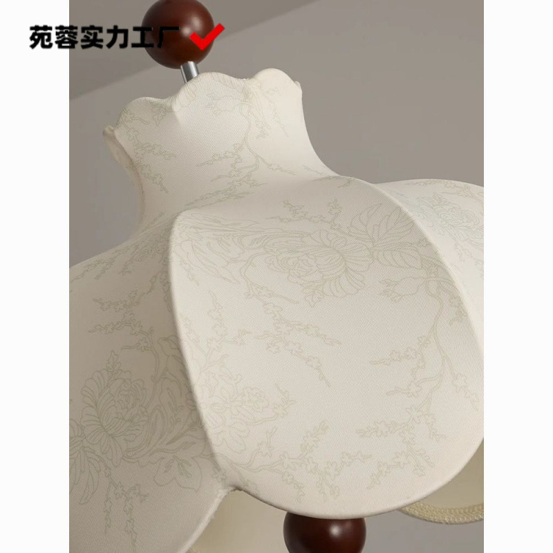 French Medieval Chandelier Retro Bedroom Room Lamp Designer Bar Restaurant Study Fabric Lamps Creative Stylish