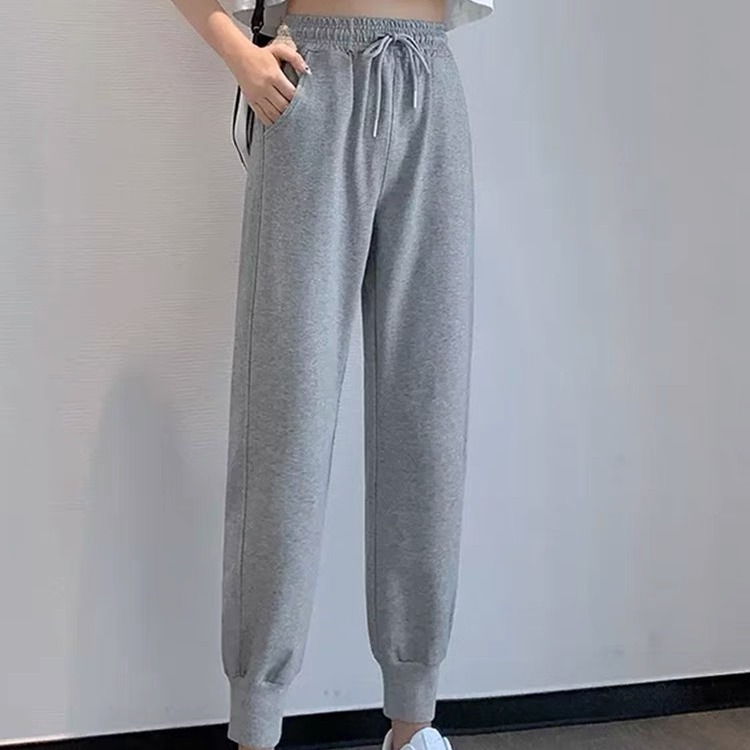 Japanese and Korean Sports Pants for Women in Autumn and Winter, Loose and Versatile, 2024 New Large Size Casual Cotton Pants and Sanitary Trousers