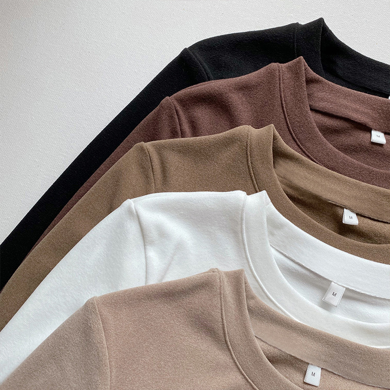 Футболка Derong для женщин, осень-зима 2025, облегающая, стильная, с длинным рукавом, универсальный верх