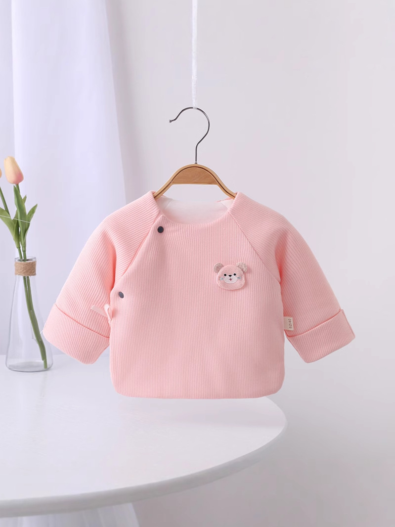 Autumn and Winter New Baby Warm Half-back Clothing for Newborn Boneless Monk Clothing for Newborn Baby Partial-breasted Single Top in stock