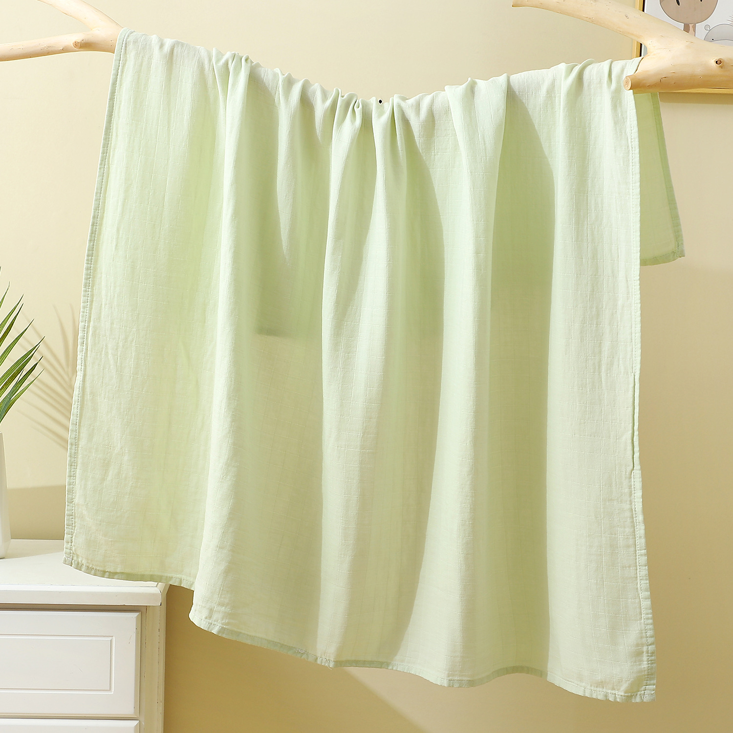 Newborn Cool Bamboo Cotton Cover Blanket Baby Gauze Nap Blanket Sunshade Swaddling Anti-startling Cover Blanket Baby Wrapping Towel