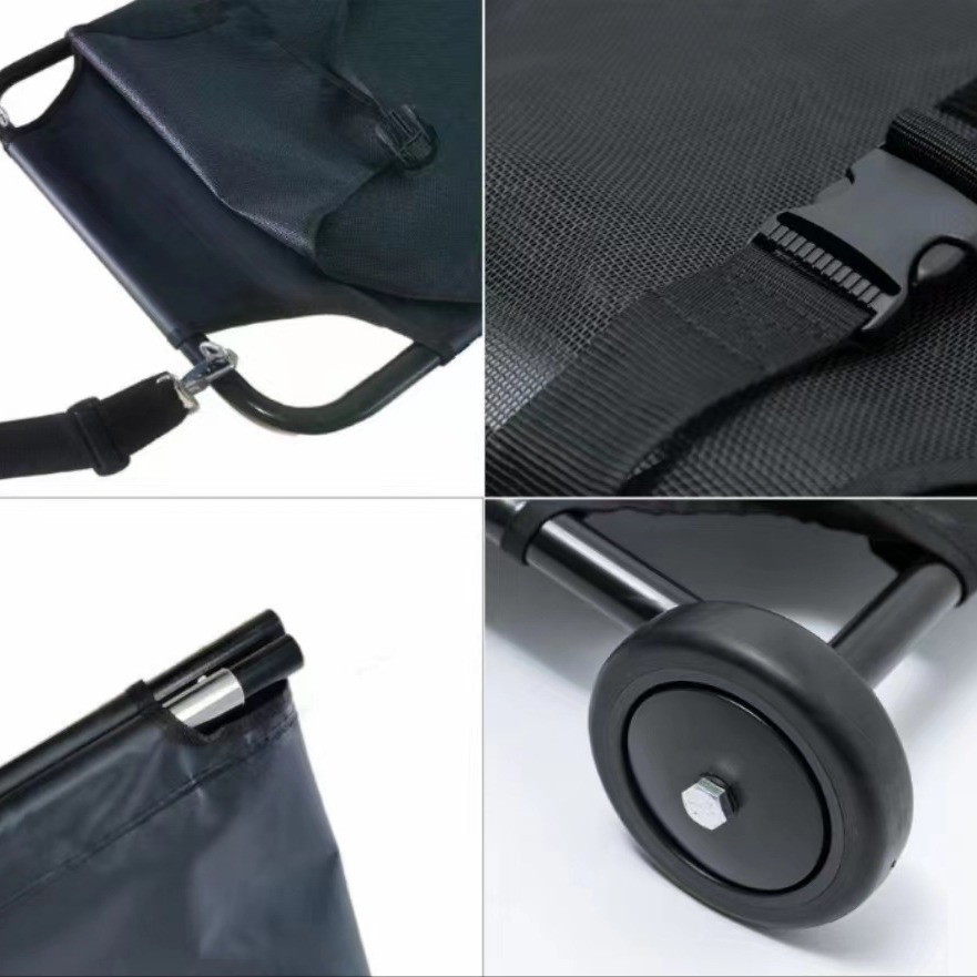 Pet Stretcher, Large Dog Foldable Aluminum Alloy Stretcher, Emergency Cart, Anti-Biting Rescue Stretcher