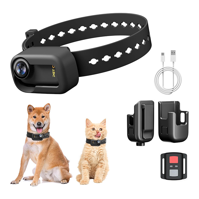 Cross-Border New Pet Collar Cat and Dog First-Person Vlog Camera Wireless Remote Control 4K30 Pet Camera