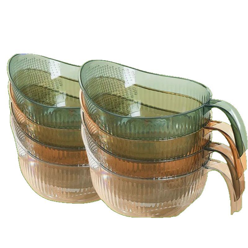 Rice-washing Artifact Rice-washing Vegetable-washing Kitchen Draining Simple Basket Household Handle Multi-functional Fruit Basin