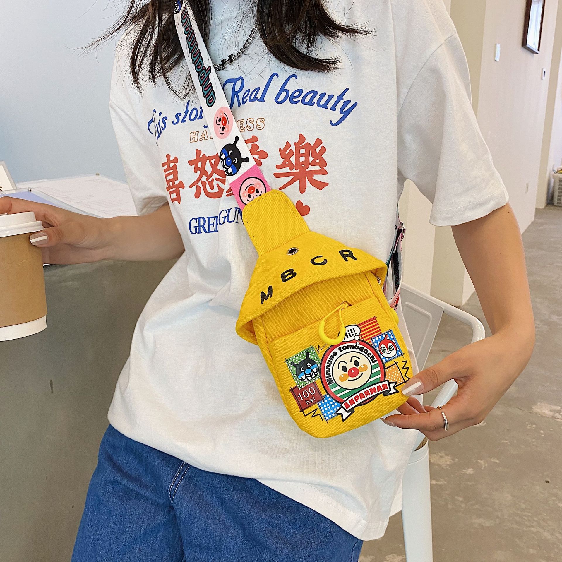 Bread Superman Messenger Bag Kindergarten Cartoon Cute Boys and Girls Chest Bag Baby Going Out Shoulder Crossbody Coin Purse