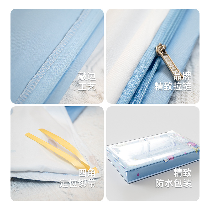 Cotton Crayon Shin Children's Three-piece Set Student Dormitory Single Double Cute Cartoon Bedding Boy Quilt Cover