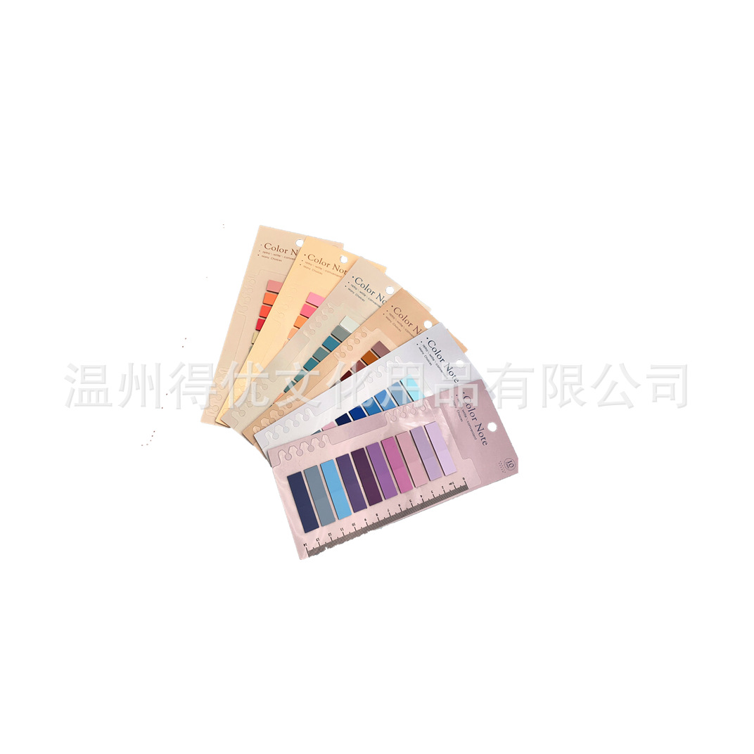 Manufacturer Transparent Pet Loose-Leaf Morandi Colorful Post-It Note Fluorescent Index Sticker Note Paper N Times Cute Colorful
