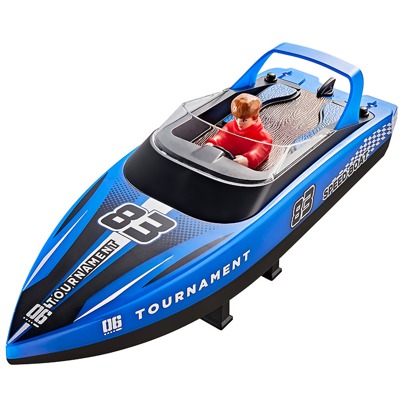 Cross-border HJ821 remote control boat high-speed remote control speedboat high-horsepower ship boy water toy model light boat