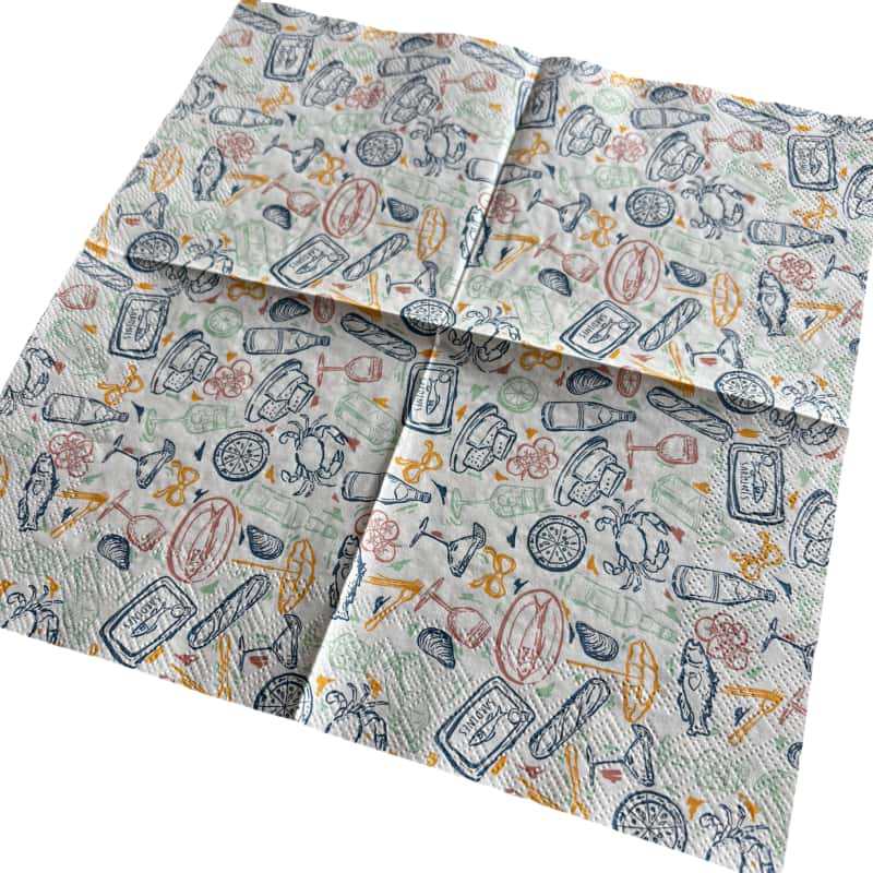 250 Colorful Printed Napkins Customized Cross-Border Cocktail Napkins Disposable Party Napkins Small Batch Customization