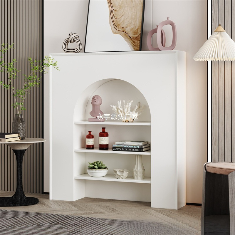 Модный европейский стиль, домашний внутренний белый французский камин, декоративный шкаф, арочный художественный полк, вход в B&B