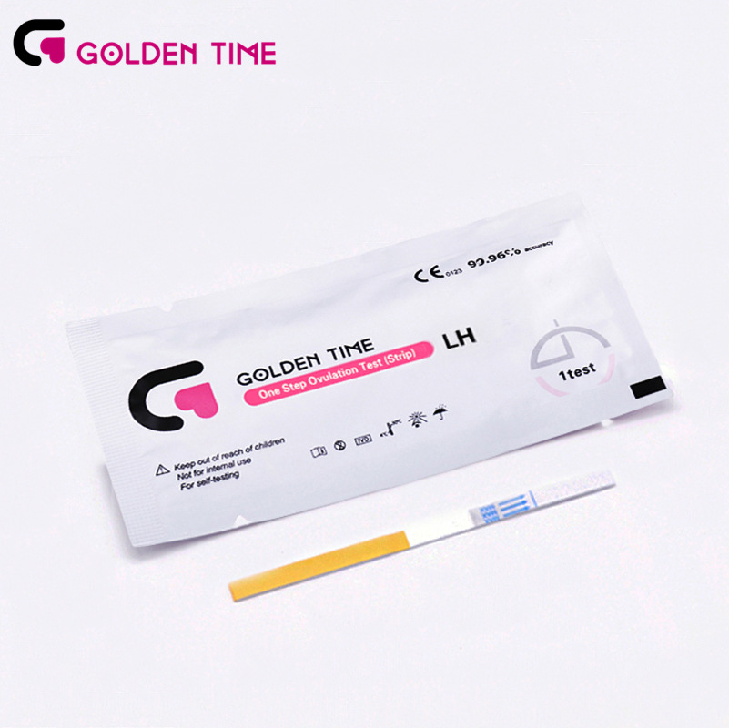 Factory Direct Sales Golden Time High-Precision Ovulation Test Strips (Lh) Test Strips 1 Strip/Bag
