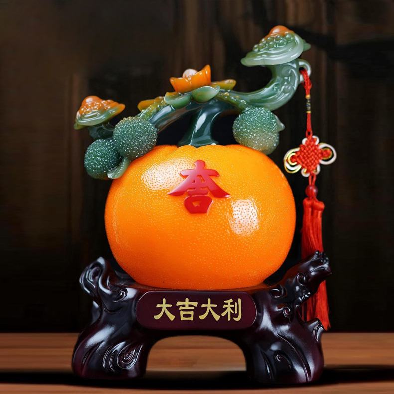 Persimmon Ruyi Bank Insurance Opens Home Decoration Ornaments Crafts Opening Housewarming Gift