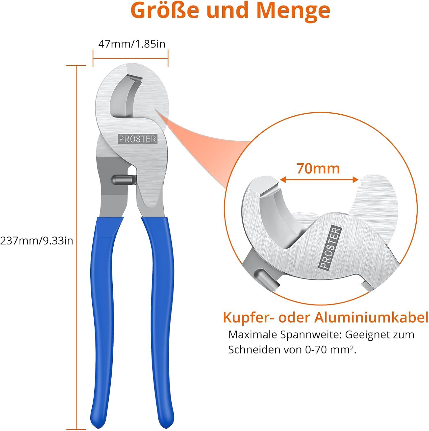 Proster Crimpzange Kabelschuhe Crimpzange Kabelschuhe Set Mi