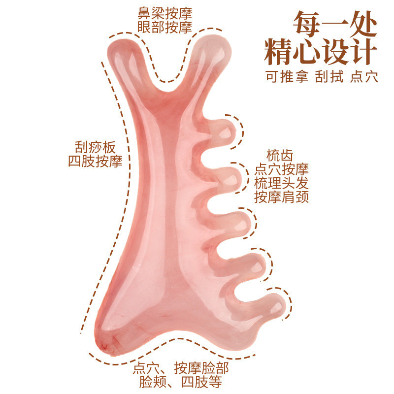 Massage Comb Head Meridian Comb Scraping Comb Press Nose Eye Face Meridian Massage Board Dolphin Comb Manufacturers
