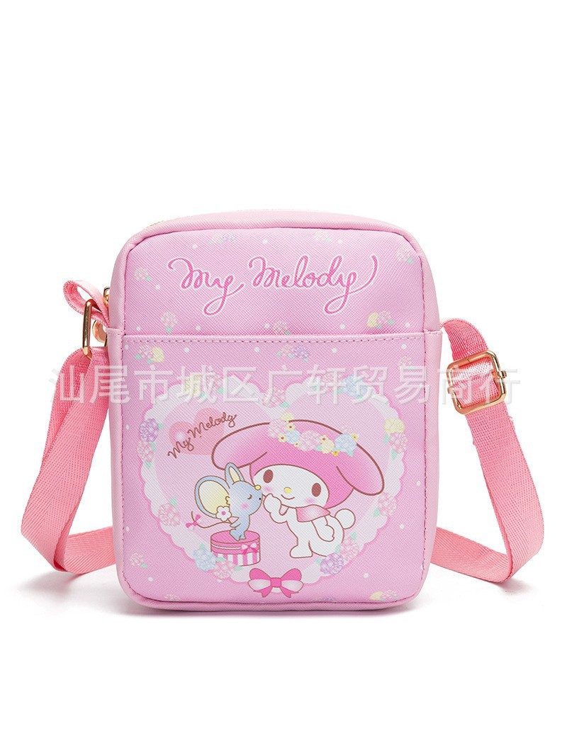 Cute Cartoon KT Cat melody jade dog go out convenient storage mobile phone key children's messenger bag