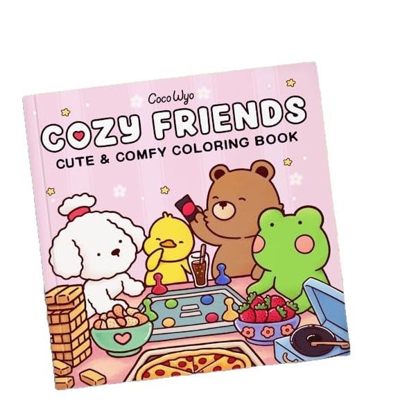 Cross Border in stock Coloring Book for Adults and Teenagers Warm Scenes Coloring Picture Book Cute Comfortable Coloring Book