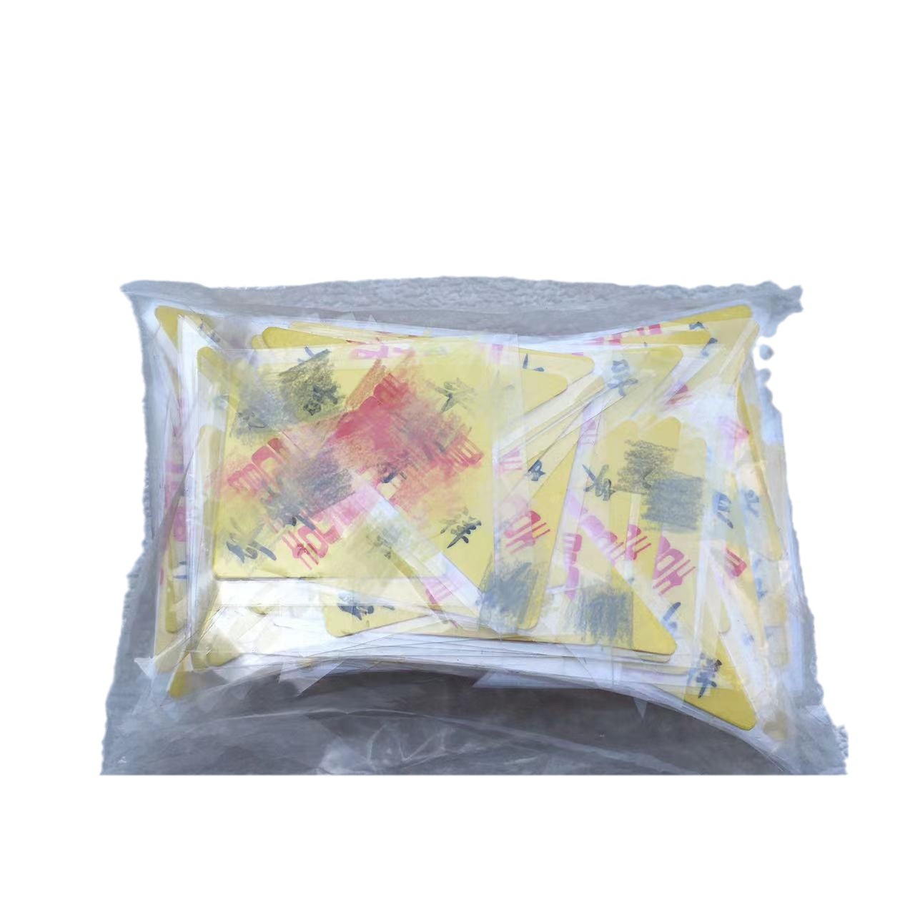 Plastic Triangle Card Printing Triangle Blessed Various Patterns Paper Plastic Triangle Blessed Card