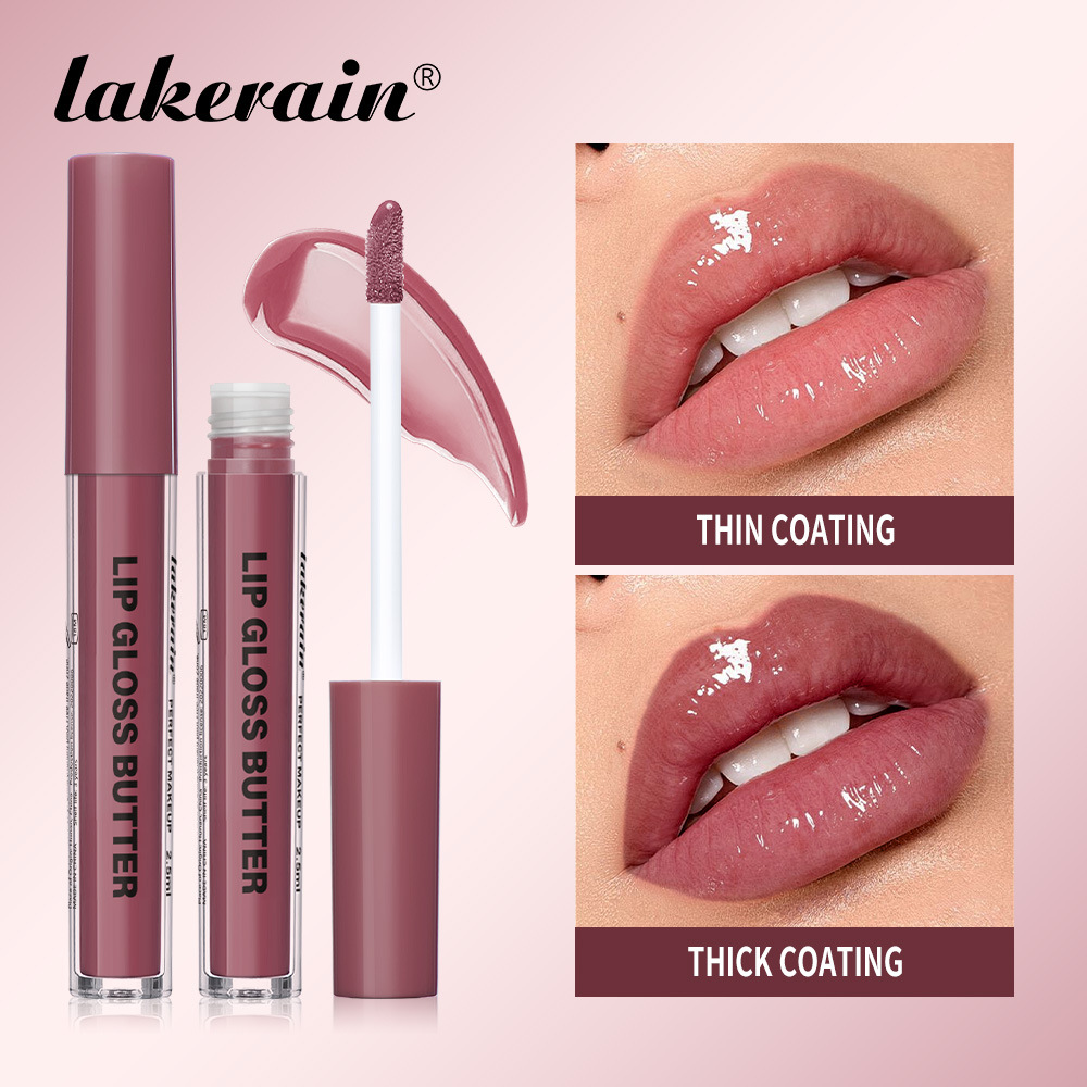 Cross-border lakerain Butter Lip Gloss Lip Brightening Water Moisturizing Sexy Doodle Lip Gloss