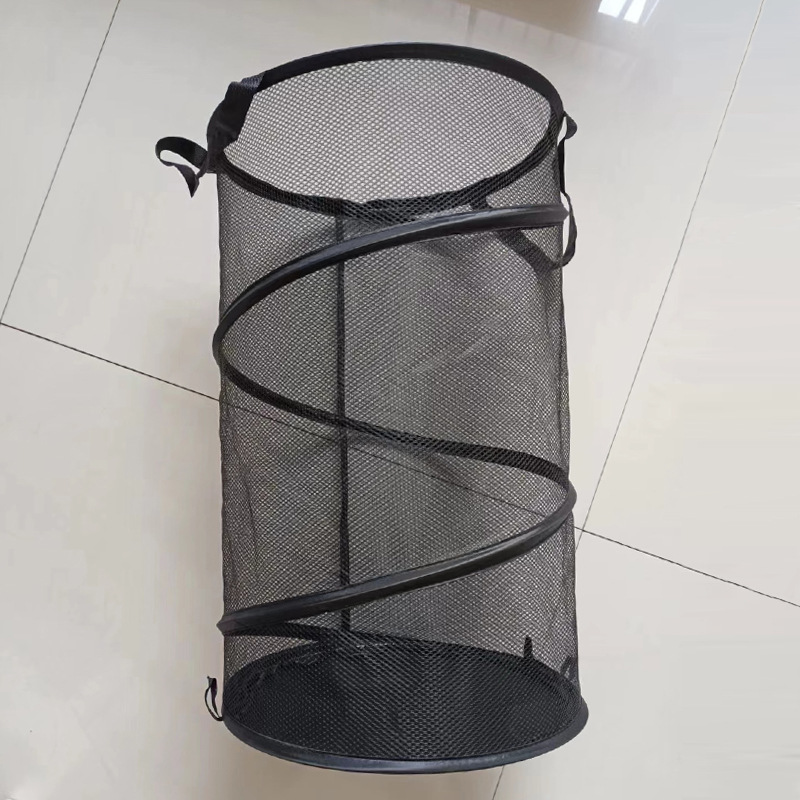 Factory Direct Supply Large Oxford Cloth Foldable Dirty Clothes Basket Convenient Floor-Standing Mesh Breathable Portable Clothing Storage
