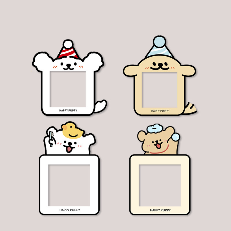 Cute Puppy Switch Sticker Household Socket Frame Cover Creative Switch Protective Cover Felt Decorative Wall Sticker Self-adhesive