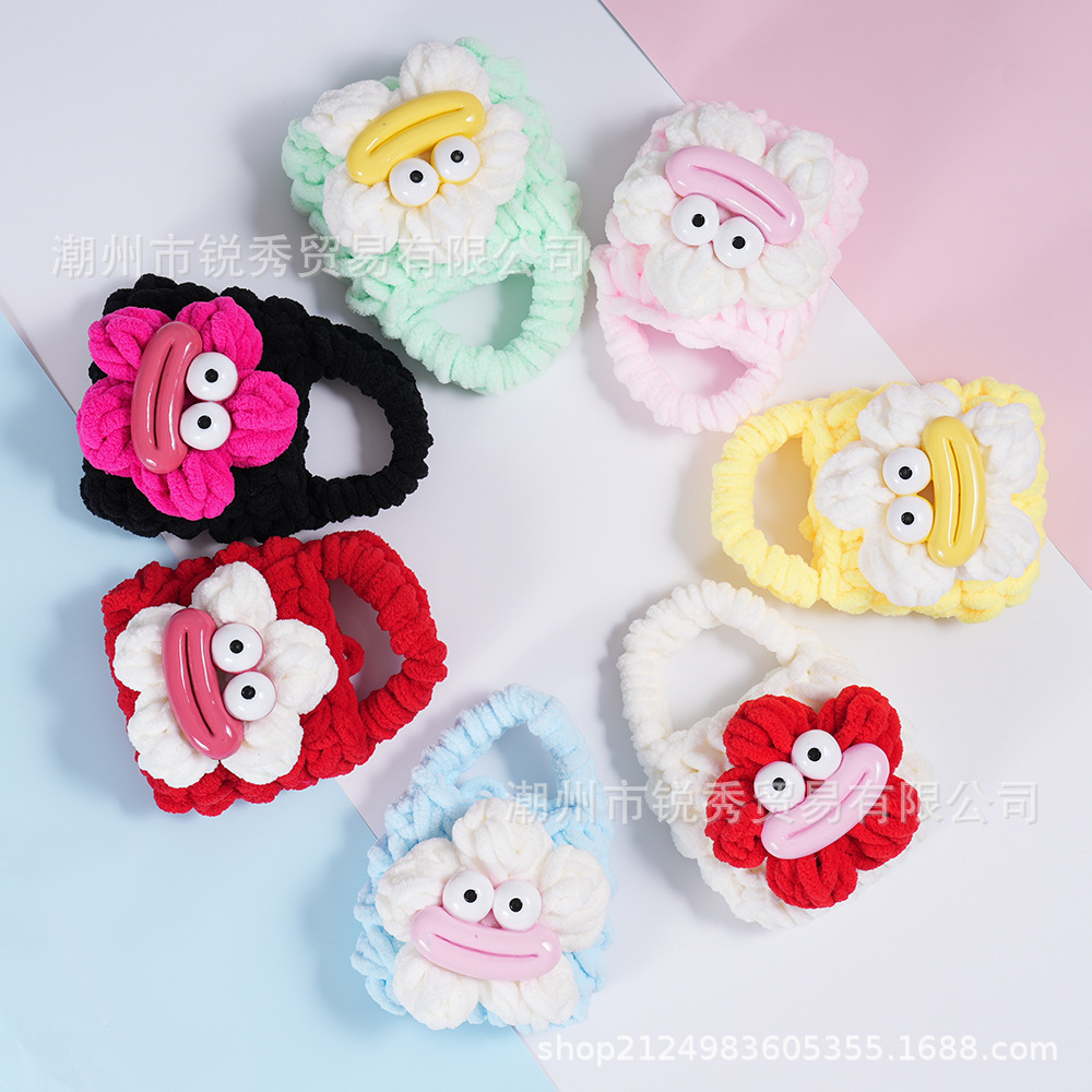 Плюшевая сумка для наушников в виде колбасы с Bluetooth, ручная работа, из шерсти, забавный мультяшный дизайн, уродливо милые большие глаза и губы