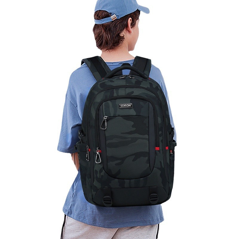 High School Students' Burden-Reducing Spine-Protecting Backpack Men's Huanqi Schoolbag Boys Junior High School Students 2024 Capacity Middle School Students Yinqin