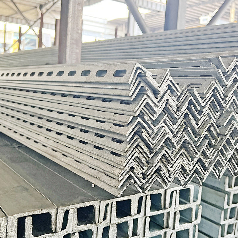 Galvanized Angle Iron Wholesale Punched Angle Steel Rain Gutter Edge Guard Combination Angle Iron 30*30*3mm Steel Processing