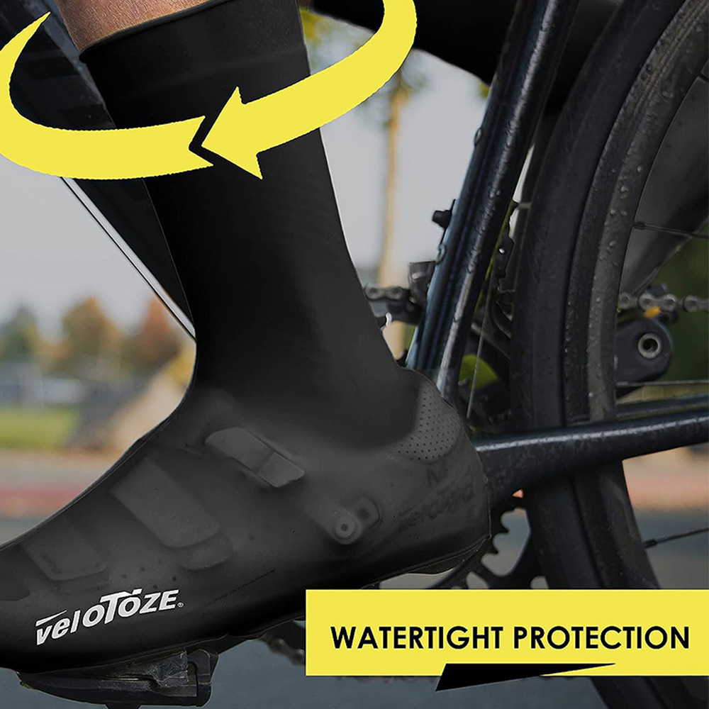 Velotoze Aero High Silicone Shoe Covers Buckle Cover Road Bicycle Shoes Waterproof and Windproof