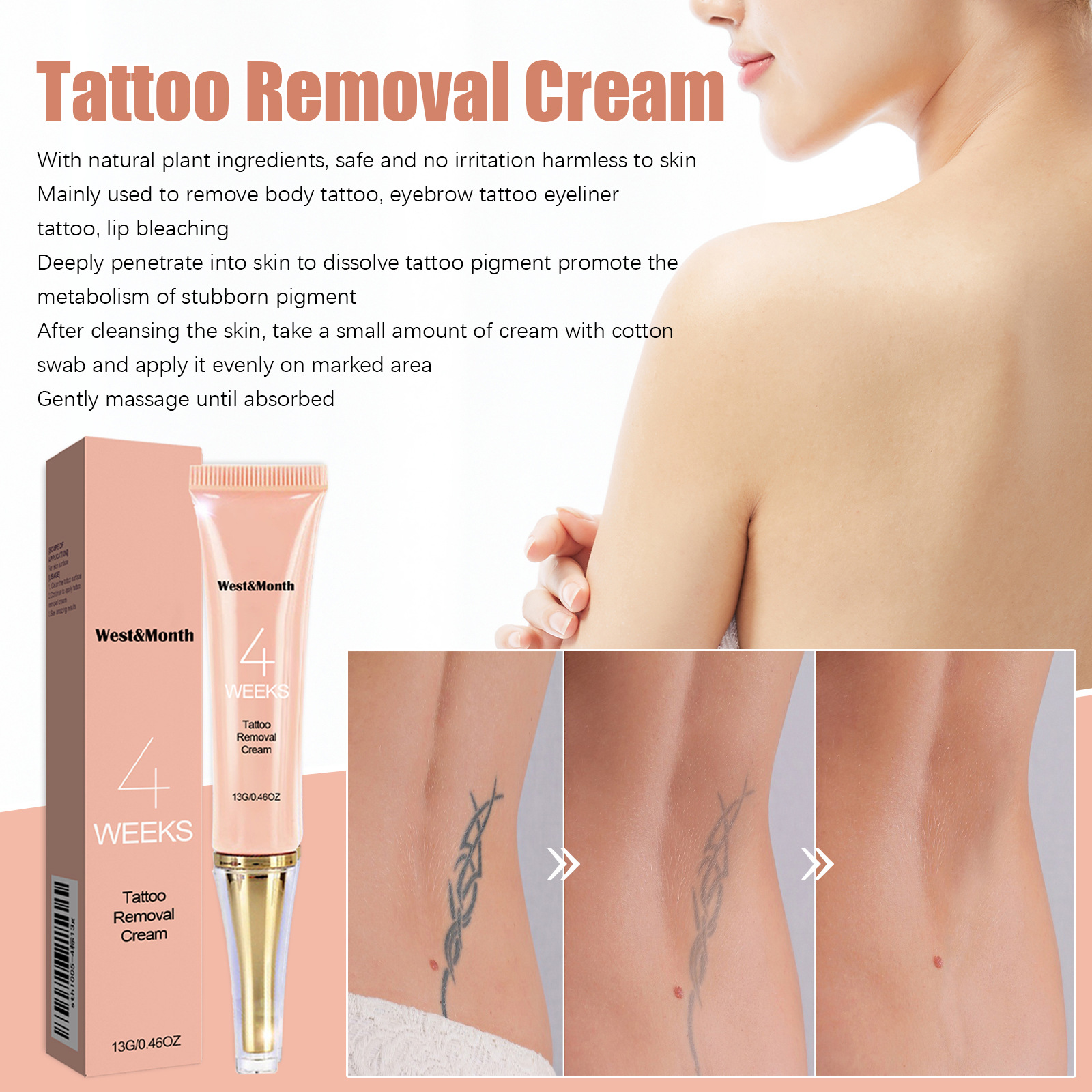 West&Month Tattoo Cleanser Eyebrow Tattoo Cleanser Quick Cleaning Eyebrow Tattoo Cleansing Ink Tattoo Cream