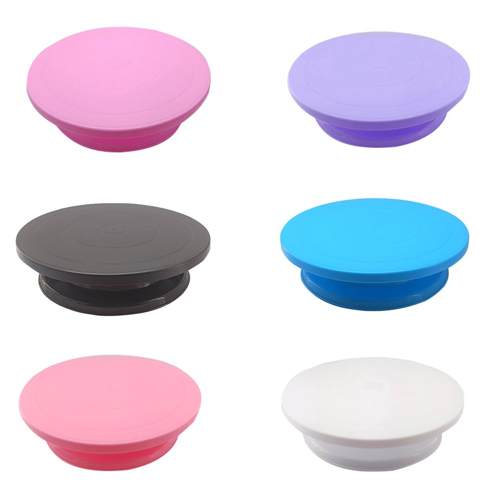 Cake turntable turntable white baking non-slip mounting table factory plastic 11 inch diy shape baking tools