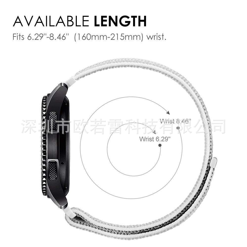 Suitable for Samsung S2S3 Huawei Jiaming 20mm nylon woven sports loop Velcro watch strap factory direct sales