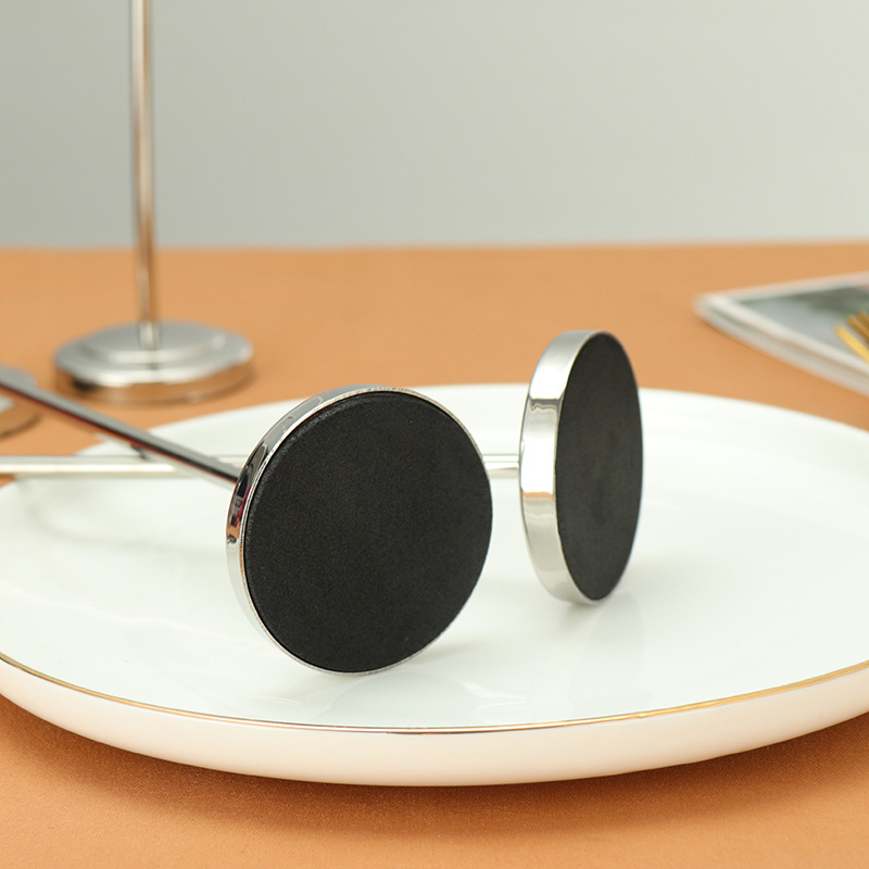 Stainless Steel Plate Rack Round Hotel Seat Card Desk Number Plate Price Dining Table Card Menu Clip Number Clip Wedding Sign