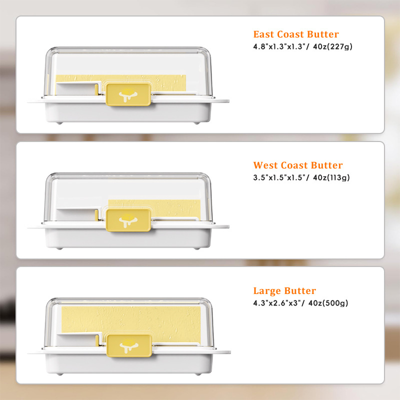 Butter Split Storage Box with Lid Cheese Cheese Box Cutter Storage Box Refrigerator Butter Box Cross-border New Product