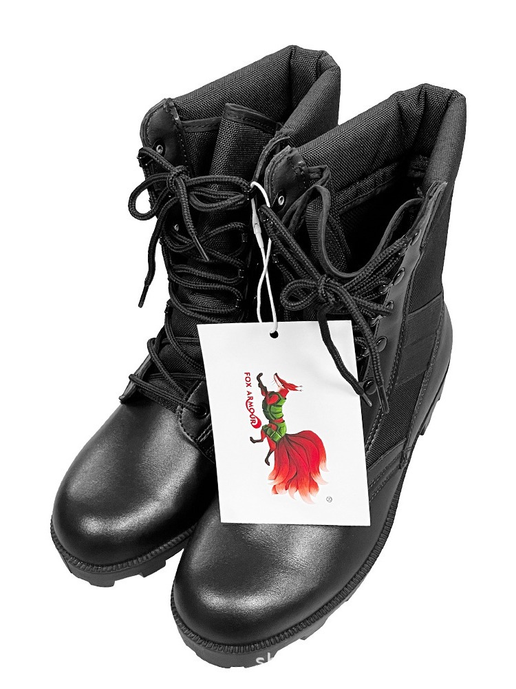 Waterproof Tactical Climbing Combat Non-Slip Abrasion Resistant High Top Mountain Climbing Hiking Training Black Boots