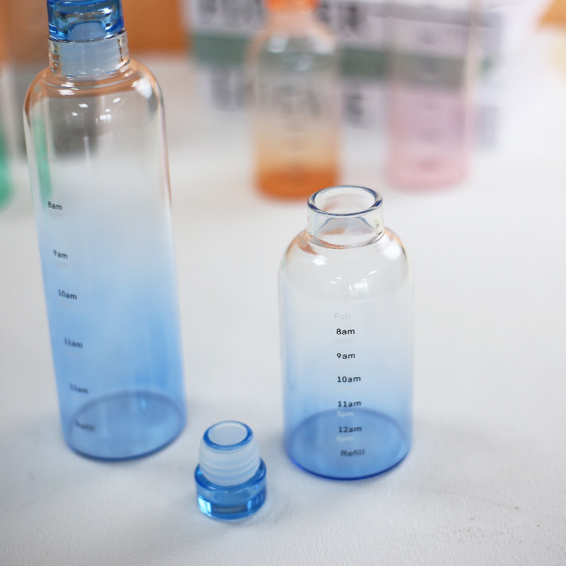 Sports Water Cup with Hot Water Internet Celebrity Colorful with Scale Drinking Glass Water Cup for Women with Good Looks in Summer