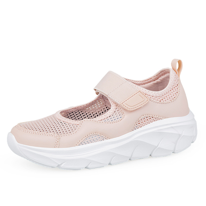 Mother Shoes Women's 2024 Summer New Women's Shoes Breathable Slip-on Hollow Breathable Retro All-match Shoes