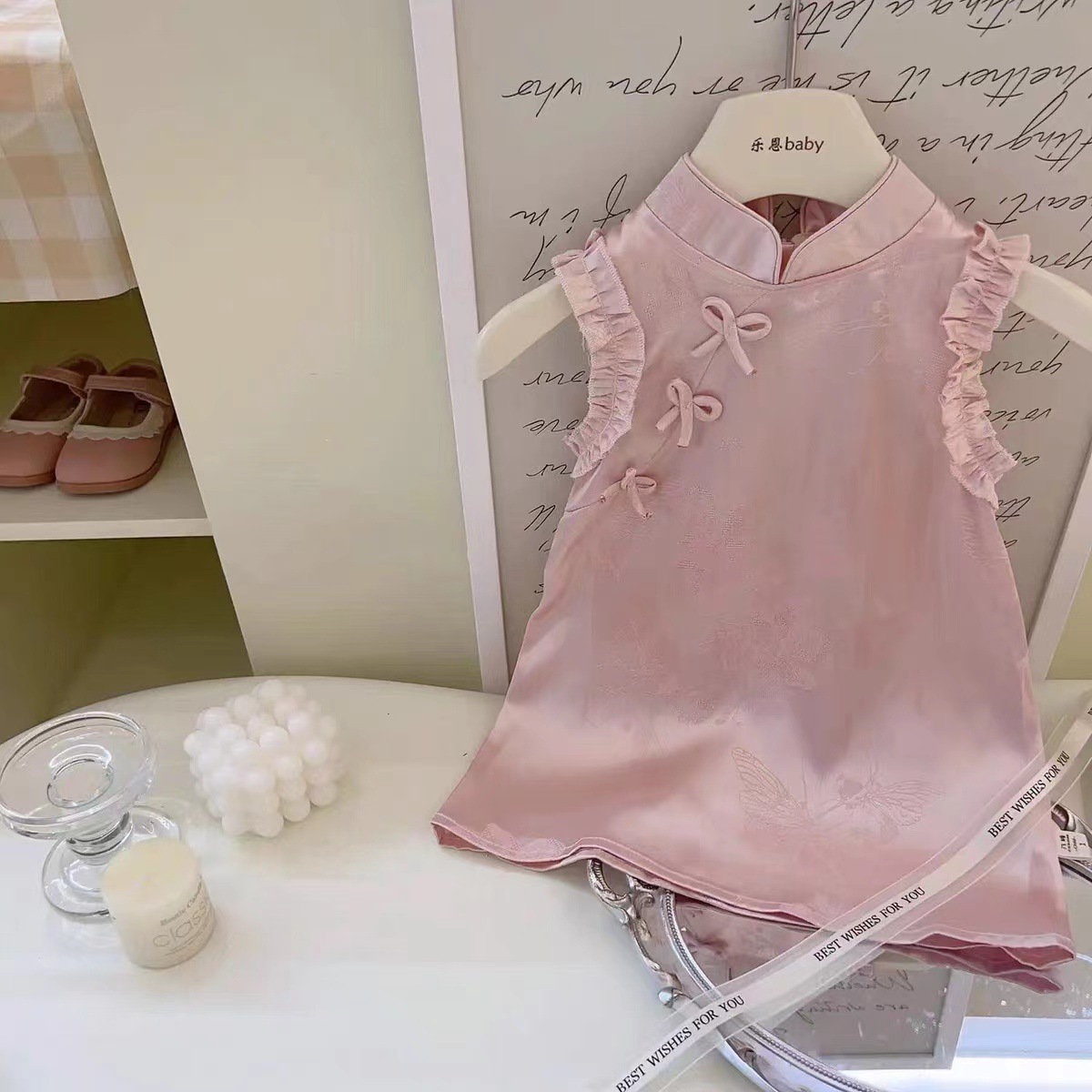 Платье чонгсам для девочек летняя одежда китайского стиля ханьфу для детей платье принцессы для девочек до года